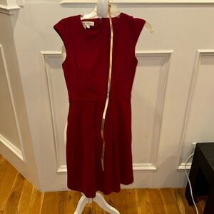 Maroon Maggie London dress size 4 with gold belt
